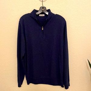 Peter Miller - half zip - Heather Blue